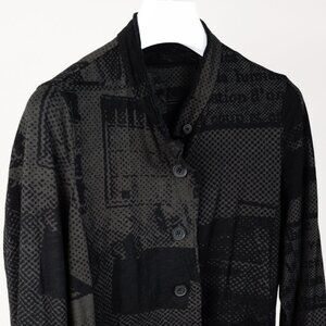 Rundholz Black Label Vert Print Halftone Tulle-Ruffle Jacket